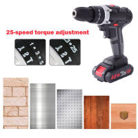 Juego de destornilladores inalámbricos LED, Taladro Inalámbrico de 48V con 2 baterías y cargador, 25-28 - details 9