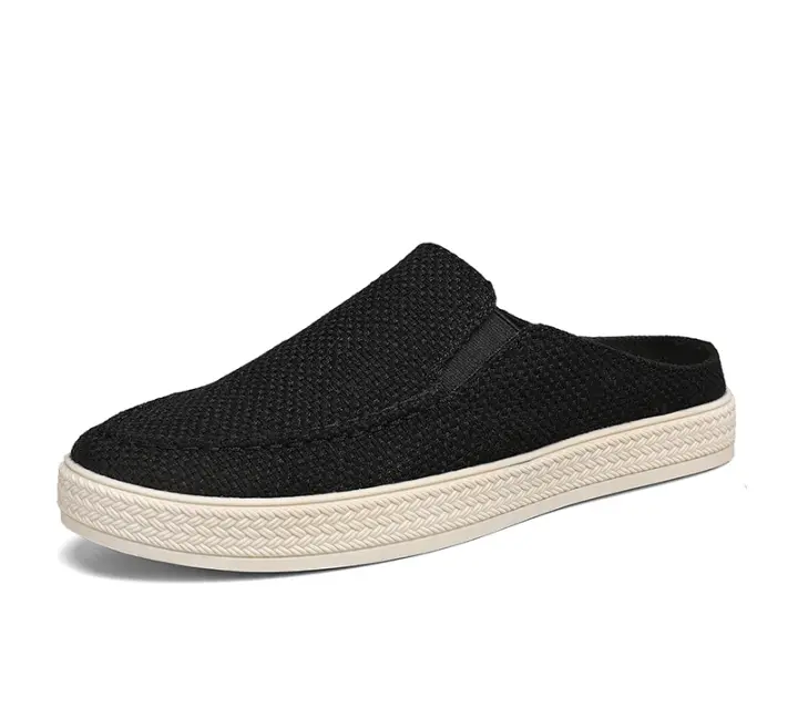 Sandalias para hombre al Aire Libre Media Zapatilla Zapatos casuales de Verano Lona Zapato para caminar Ligero de Fondo - 1