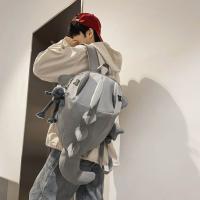 Mochila impermeable de tiburón a la moda, bolso informal de viaje para ordenador portátil con múltiples bolsillos, mochila escolar de nailon de gran capacidad para estudiantes universitarios y adolescentes - details 16