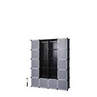 Armario Modular de Alambre metálico con 16 Cubos, Montaje en Bricolaje, Aramario de Almacenamiento, Estantería modulable, Estantería de Malla de Alambre, Blanco LPI44W - details 9