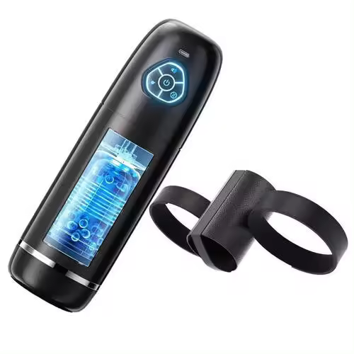 Copa de Masaje Automática Juguete Sensual para Hombres con Cinturón Pendiente Telescópico de Manos Libres - 1