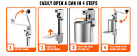 Abrelatas manual SucceBuy: resistente y versátil. Diseño resistente para latas grandes. Base incluida. Altura ajustable. Perfecto para restaurantes, hoteles, hogares y bares. - details 3