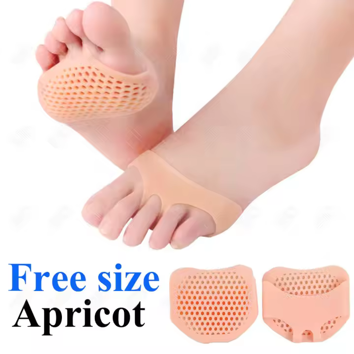 Medias plantillas de Gel de silicona para el antepié, almohadillas para aliviar el dolor de los zapatos, almohadillas para el pie, almohadillas para el Corrector de Hallux Valgus - 1