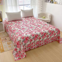 Sábanas de Cama Planas con Estampado de Flor Roja Tamaño de Cama Doble - details 2
