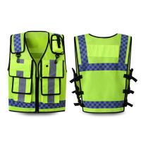 Chaleco Reflectante de Malla Vestido de Seguridad Nocturna para Ciclismo con Múltiples Bolsillos - details 7