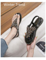 Sandalias de moda para mujer, verano, planas, nuevas, populares, con cuentas de hadas, estilo viento, talla grande. - details 7