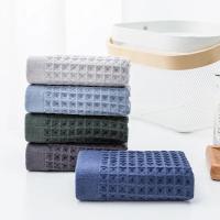 Toalla de algodón a cuadros para el hogar, paño de lavado Simple, toalla facial Suave, toalla para el cabello, toalla absorbente para la cara - details 3