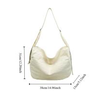 Bolso informal coreano para mujer, bolso de hombro de nailon de gran capacidad con diseño suave, bolso de viaje ligero de Color sólido - details 0