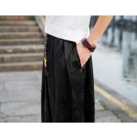 pantalones de marca al aire libre para hombres Lce seda dragón flor oscura bombachos sueltos pantalones casuales de pierna ancha de alta calidad para hombre - details 10