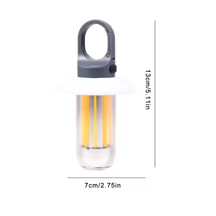 2PCS Linterna de Camping, linterna de doble luz blanca cálida, 5 modos, luz LED para acampar, linterna portátil para exteriores, luz para tienda de campaña para escalar y hacer senderismo - 1