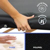Basic, Mesa, Profesional, Portátil, Mara, 2 Cuerpos, Marca Española, Regulable, 180x60 cm, Negra - details 3