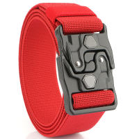 Nuevo estilo Cinturón informal de punto para hombre Diseño innovador de desmontaje rápido, cinturón táctico con hebilla de aleación, estilo informal para exteriores, desplazamientos, informal - details 18