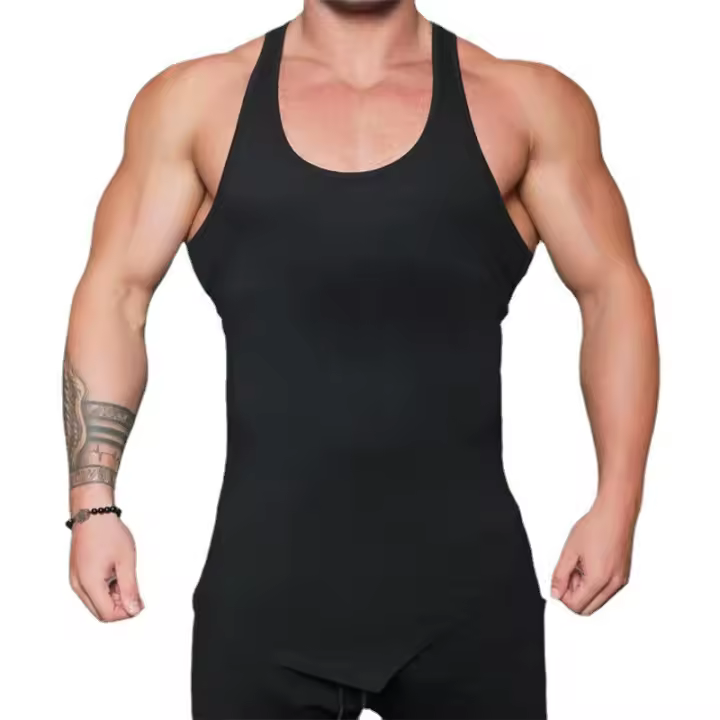 Camiseta sin mangas de algodón para hombre, ropa de marca para gimnasio, culturismo, entrenamiento - 1