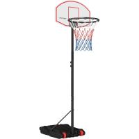 Canasta de Baloncesto Portátil Ajustable de Altura Juego de Baloncesto al Aire Libre con Tablero de Dardos Aro de Baloncesto Negro para Adolescentes y Adultos - details 0