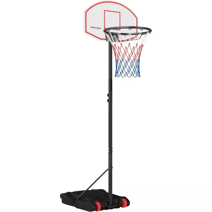 Canasta de Baloncesto Portátil Ajustable de Altura Juego de Baloncesto al Aire Libre con Tablero de Dardos Aro de Baloncesto Negro para Adolescentes y Adultos - 1
