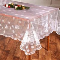 Mantel Ense blanco navideño, decoración de mesa de comedor, funda de Papá Noel, muñeco de nieve, alce, fiesta de boda, regalos de Año Nuevo - details 2