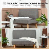 Sofá de 2 Plazas con 2 Puertos USB Tapizado en Panal Sofá de Salón sin Reposabrazos con 1 Puerto Tipo-C y Patas de Madera de Caucho Carga 240 kg 110x60x85 cm Amarillo - details 16