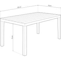 Mesa de Comedor al Aire Libre Ohana Polipropileno Blanco 138 cm de Largo x 78 cm de Ancho x 72 cm de Altura - details 2