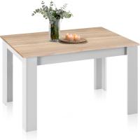 Mesa de Comedor Extensible Diseño Rectangular Danna Acabado en Blanco Artik y Roble Canadian - details 3