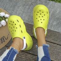 Sandalias tipo zuecos con plataforma gruesa para mujer, zapatos de playa con suela suave y gruesa para jardín, zapatillas antideslizantes con cuña de Eva, verano 2024 - details 12