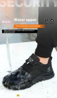 Los hombres de trabajo de seguros de zapatos anti-smash anti-perforación aislados cuatro estaciones de trabajo ligero resistente al desgaste zapatos impermeables de la obra - details 1