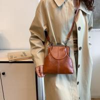 Bolso de hombro elegante con cierre de beso, bolso cruzado de estilo chino Retro de cuero PU, bolso de mujer Vintage de gran capacidad de Color sólido - details 29