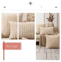 1 Uds. Funda de almohada bohemia de 45x45, funda de cojín de felpa para sala de estar, cama, sofá, decoración suave, fundas de almohada para decoración del hogar/Navidad - details 0