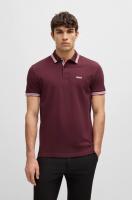 Polo de Algodón Corto BOSS Moda para Hombres en Negro - details 3