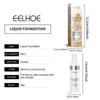 EELOHE base líquida ilumina incluso la piel crema hidratante duradera Control de aceite cuidado de la piel seca a grasa crema correctora facial - details 4