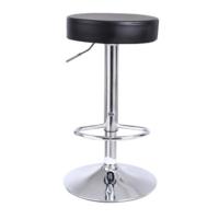 KKTONER Taburete Redondo de Piel sintética con Respaldo, Altura Ajustable, Giratorio, para Trabajo, SPA, con Ruedas, Color Negro - details 8