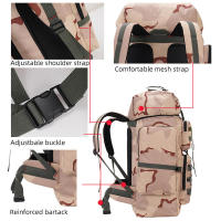 Bolsa de montañismo Montañismo para escalada al aire libre, gran capacidad, camping, senderismo, equipo, mochila deportiva, mochila táctica - details 6