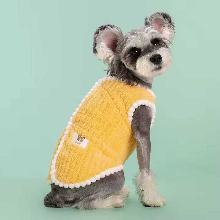 Chaleco de vestir para perros de terciopelo cálido de moda de invierno para perros pequeños - 1