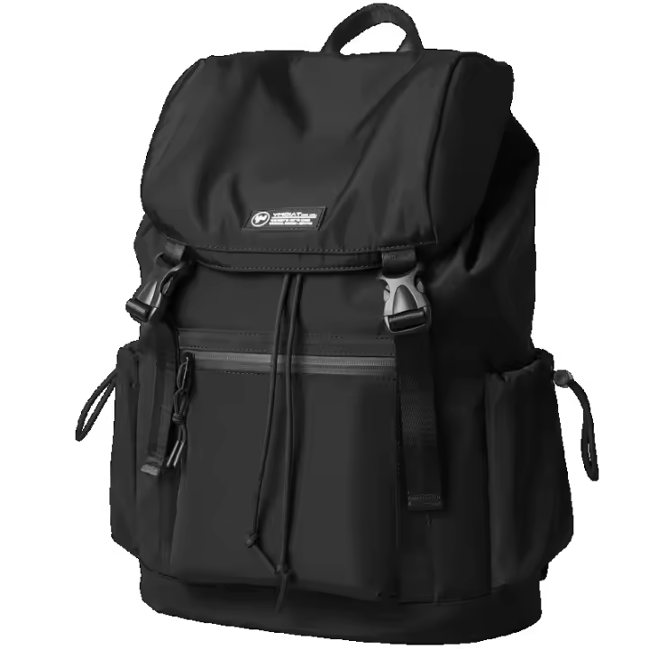 Mochila japonesa con solapa para hombre, escote con cordones a la moda para ordenador portátil de 15,6 pulgadas, senderismo, escuela - 1