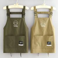 Delantal de cocina portátil de dibujos animados, delantal de cocina impermeable antiincrustante, delantal de Chef sin mangas a prueba de aceite para cocina casera - details 10