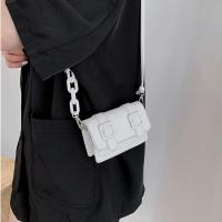 Mini bolso de mensajero pequeño con hebilla de cinturón Retro para mujer, bolso de hombro cuadrado con cadena ligera de cuero PU - details 23