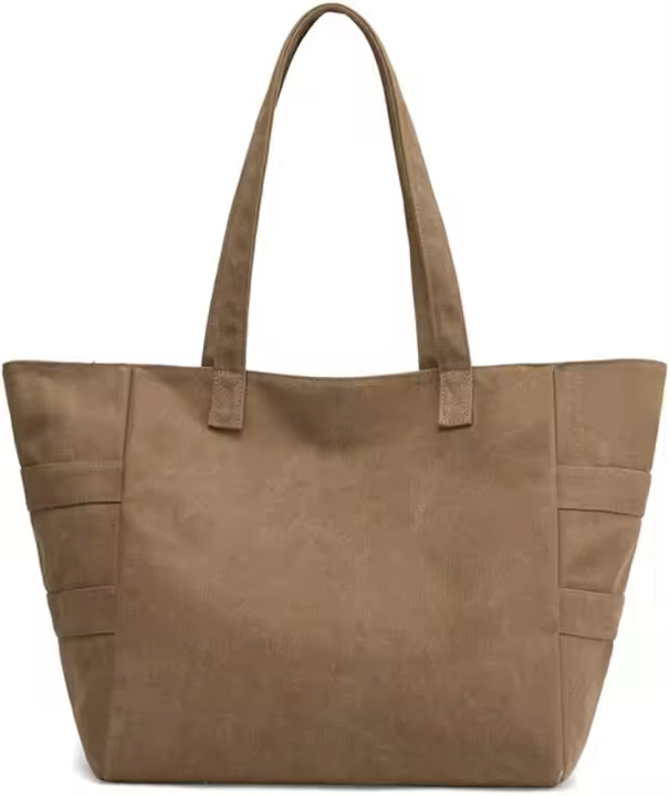Bolso de lona de gran capacidad para mujer, bolso de tela, bolso de mano retro, bolso reutilizable, bolso de viaje para mujer, trabajo - 1