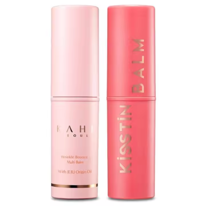 KAHI Multi Max Daily para + Crema hidratante y corrector en barra rosa Kisstin |   Crema hidratante todo en uno para labios, ojos y cuello, base de maquillaje y - 1