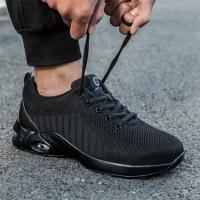 Zapatos de Trabajo para Hombres Cinturón de Aire con Cordón Elástico Material de Cuero - details 11