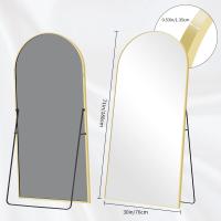 Espejo de Pie Curvado Grande Espejos de Pared con Marco de Oro Aluminio 161 x 52 cm - details 45