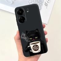 Funda trasera para Xiaomi Poco C65, cubierta suave de silicona líquida mate con estampado de dibujos animados de flores, protección a prueba de golpes - details 41