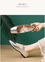 Zapatos planos de mujer estilo francés, primaverales, nuevos, de cuero suave, con hebilla de una palabra, punta cuadrada, boca poco profunda, temperamento retro, estilo Mary Jane. - details 22