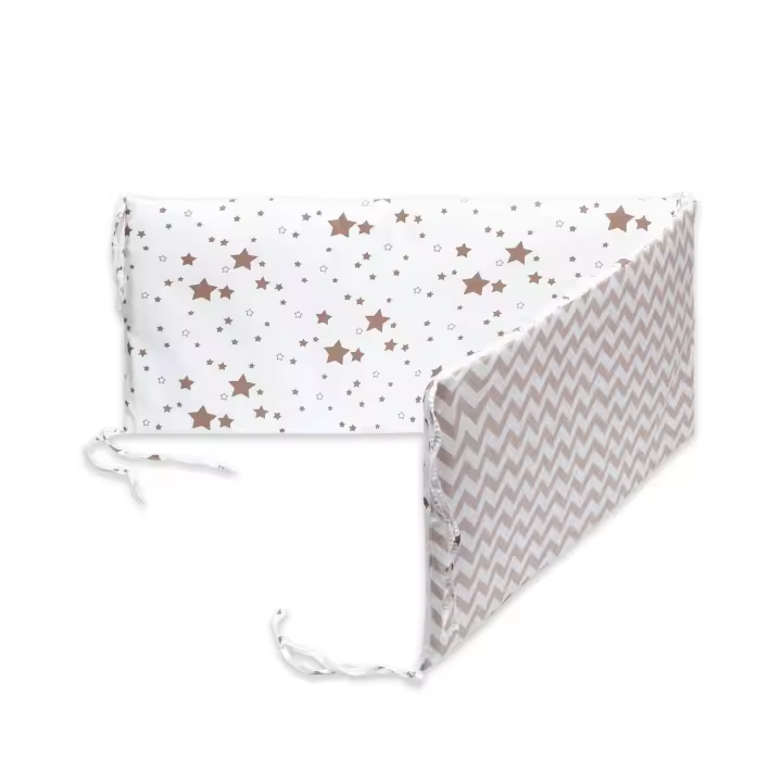 Parachoques para cuna de bebé, barreras circundantes con cremallera, valla de cama de algodón trenzada, Protector de cuna para recién nacidos anticolisión, decoración de habitación - 1