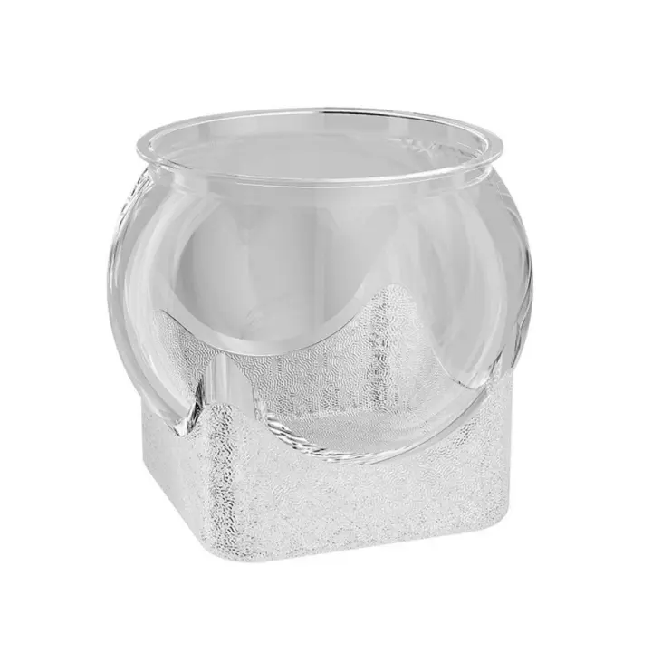 Cuenco de pescado redondo ultratransparente duradero, tanque de visualización de plástico extraíble S M L, cuenco de pez dorado, decoración de escritorio para acuario pequeño de escritorio - 1