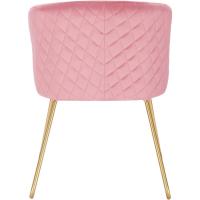 Silla de Comedor Nórdica Vintage Estructura de Metal Dorado con Cojines Rosa BH271rs-1 - details 2