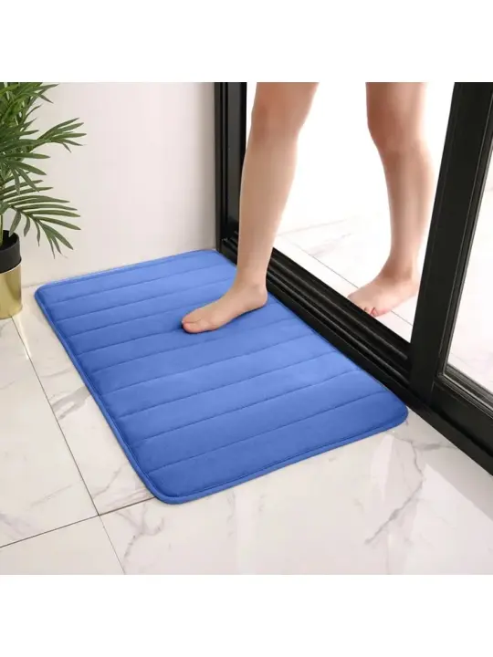 Alfombra de baño súper absorbente Alfombras antideslizantes Alfombras de baño Dormitorio Piso de inodoro Alfombra de ducha Decoración del hogar Alfombra de suelo de espuma viscoelástica suave - 1