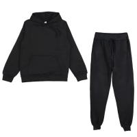 Chándal con capucha para hombre y mujer, conjunto deportivo de dos piezas, sudadera con capucha cálida de manga larga - details 4