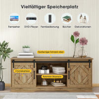 Mueble Grande para TV Diseño Moderno con 2 Puertas Estantería Ajustable para Sala de Estar - details 0