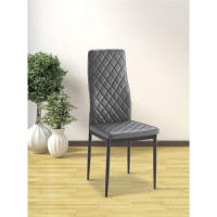 Silla de Comedor de Diseño Moderno Gris con Estampado de Rombos 96x40,5x49 cm - details 3