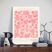 Cuadro de Pintura Nórdica en Lienzo con Marco de 3pcs Flores Salvajes del Mercado Posters Daneses Pastel Artístico para Pared de Dormitorio Decoración Aestética Material de Lienzo Marca JUBEER - details 4