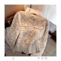 Chaqueta tipo suéter de estilo francés para mujer, cárdigan de punto súper hermoso grueso y de alta gama para otoño e invierno - details 13